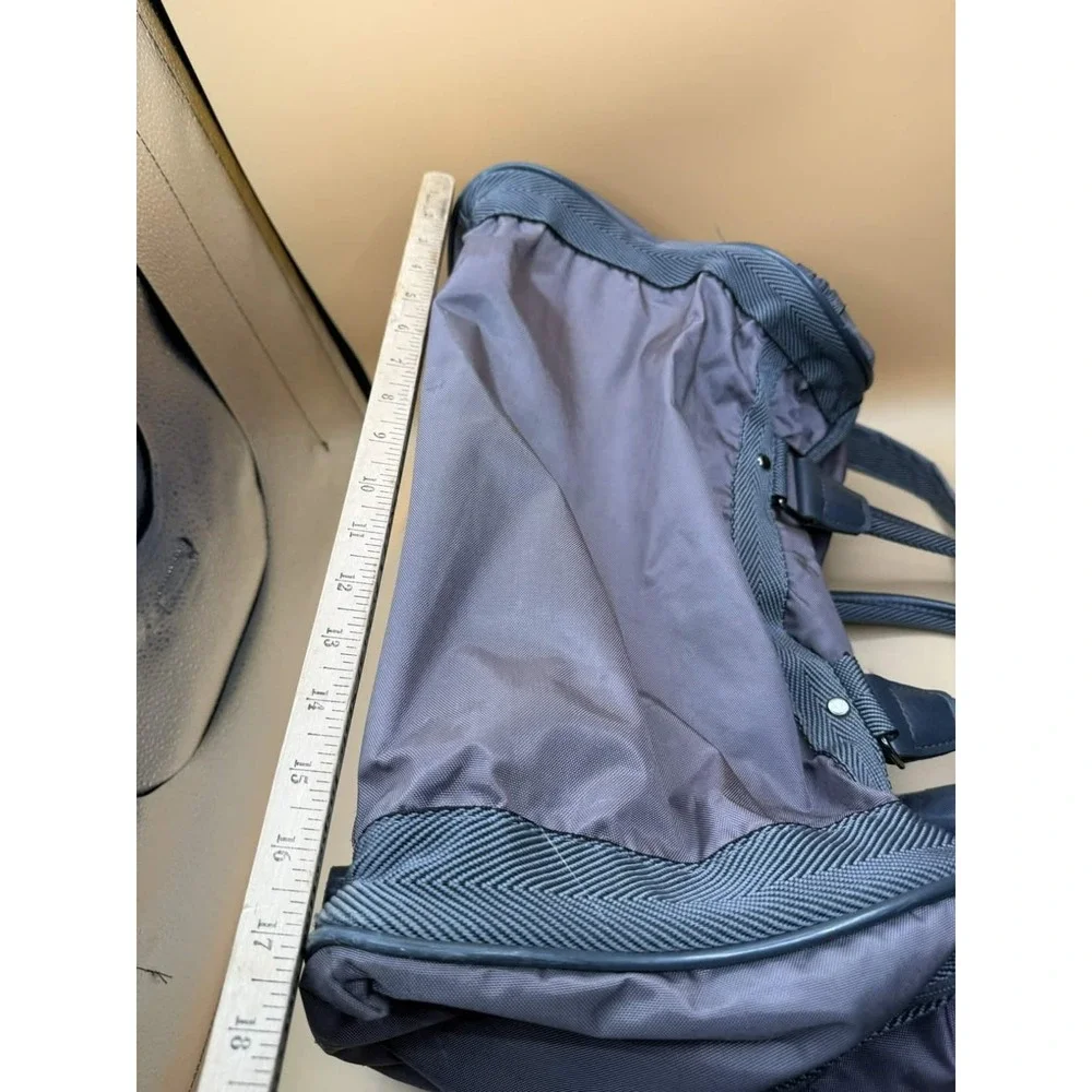 Vintage 80s Atlantic Seahorse Carry On Duffel Bag Grey Retro Travel Weekender